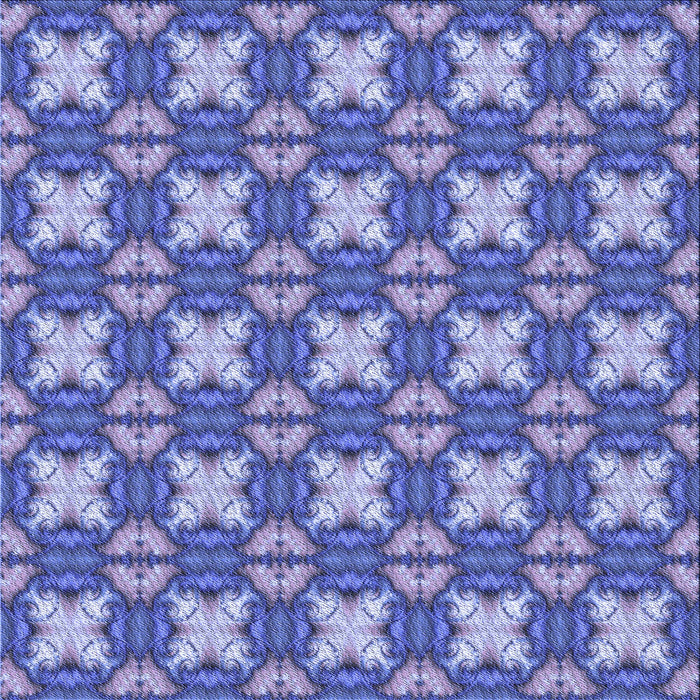 Round Patterned Blue Rug, pat2886blu