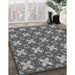 Patterned Dark Gray Rug in Family Room, pat2886gry