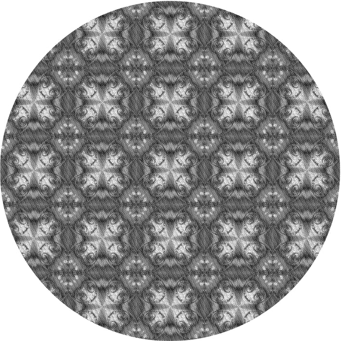Square Patterned Dark Gray Rug, pat2886gry