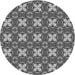 Square Patterned Dark Gray Rug, pat2886gry