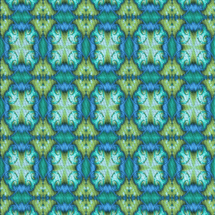Patterned Turquoise Green Rug, pat2886lblu