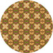 Square Machine Washable Transitional Mahogany Brown Rug in a Living Room, wshpat2886org