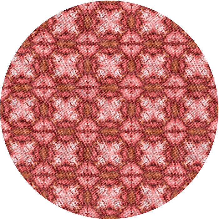 Square Patterned Red Rug, pat2886rd