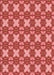 Patterned Red Rug, pat2886rd