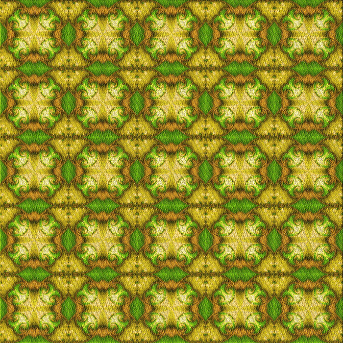 Round Patterned Dark Yellow Green Rug, pat2886yw