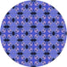 Square Patterned Light Slate Blue Rug, pat2887blu