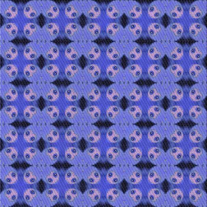 Round Patterned Light Slate Blue Rug, pat2887blu