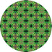 Square Patterned Army Green Rug, pat2887grn