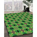 Machine Washable Transitional Army Green Rug in a Family Room, wshpat2887grn