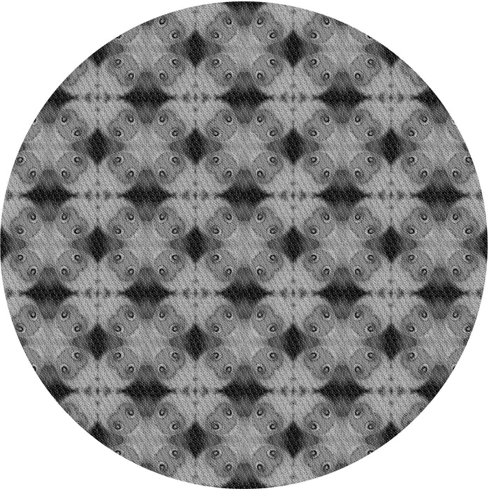 Square Patterned Dark Gray Rug, pat2887gry