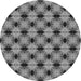 Square Patterned Dark Gray Rug, pat2887gry