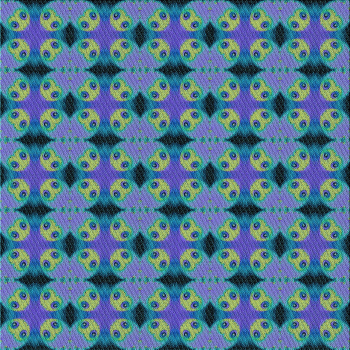 Round Patterned Mint Green Rug, pat2887lblu