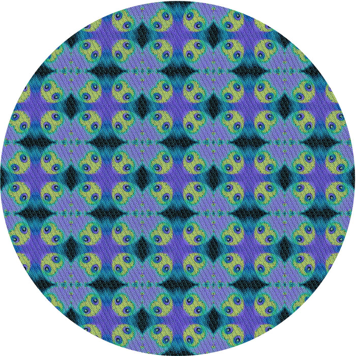 Square Patterned Mint Green Rug, pat2887lblu