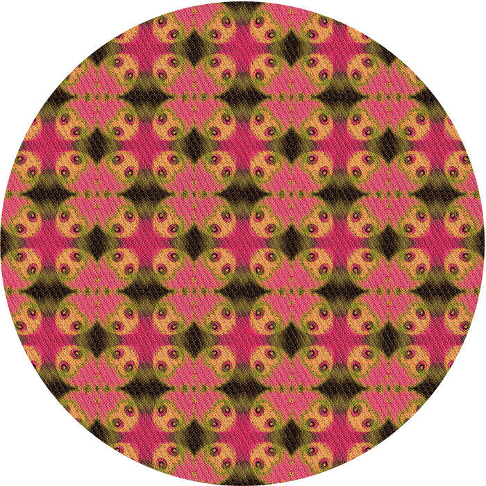 Square Patterned Red Rug, pat2887org