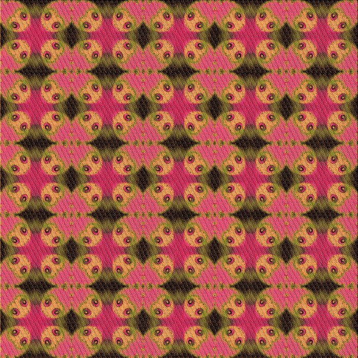 Round Patterned Red Rug, pat2887org