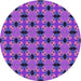 Square Patterned Purple Rug, pat2887pur