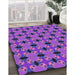 Patterned Purple Rug in Family Room, pat2887pur