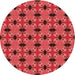 Square Patterned Red Rug, pat2887rd