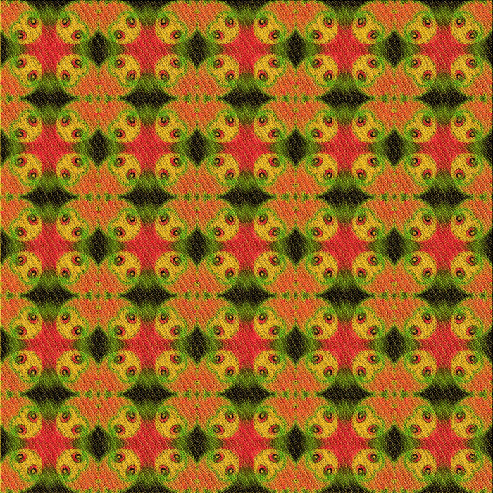 Round Patterned Tomato Red Rug, pat2887yw