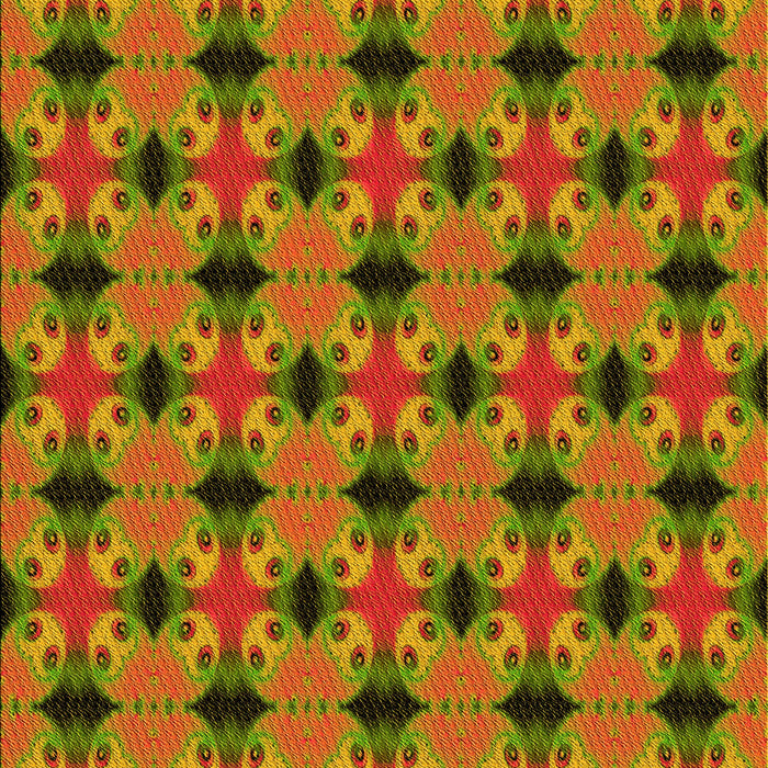 Patterned Tomato Red Rug, pat2887yw