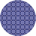 Square Patterned Purple Rug, pat2888blu