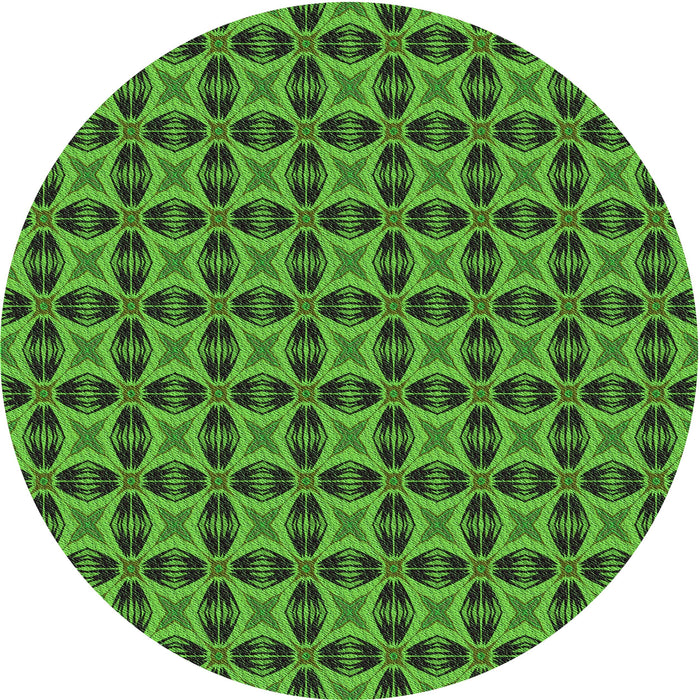 Square Patterned Green Rug, pat2888grn