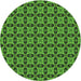 Square Patterned Green Rug, pat2888grn