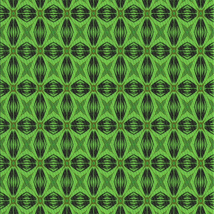 Patterned Green Rug, pat2888grn