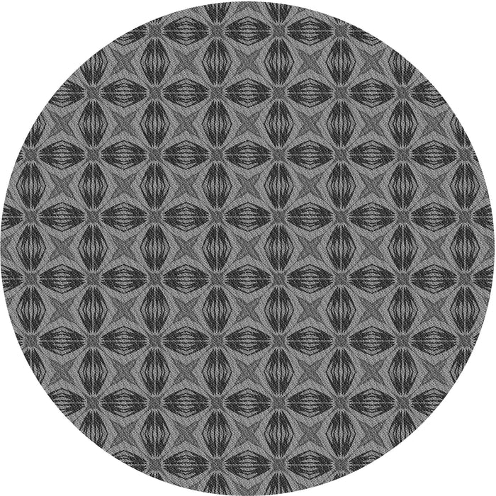 Square Patterned Black Rug, pat2888gry