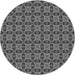 Square Patterned Black Rug, pat2888gry