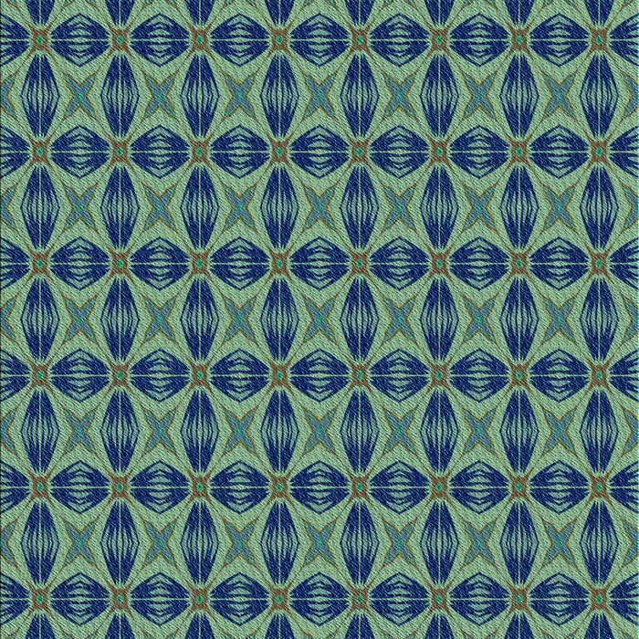 Patterned Emerald Green Rug, pat2888lblu