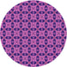 Square Patterned Bright Purple Rug, pat2888pur