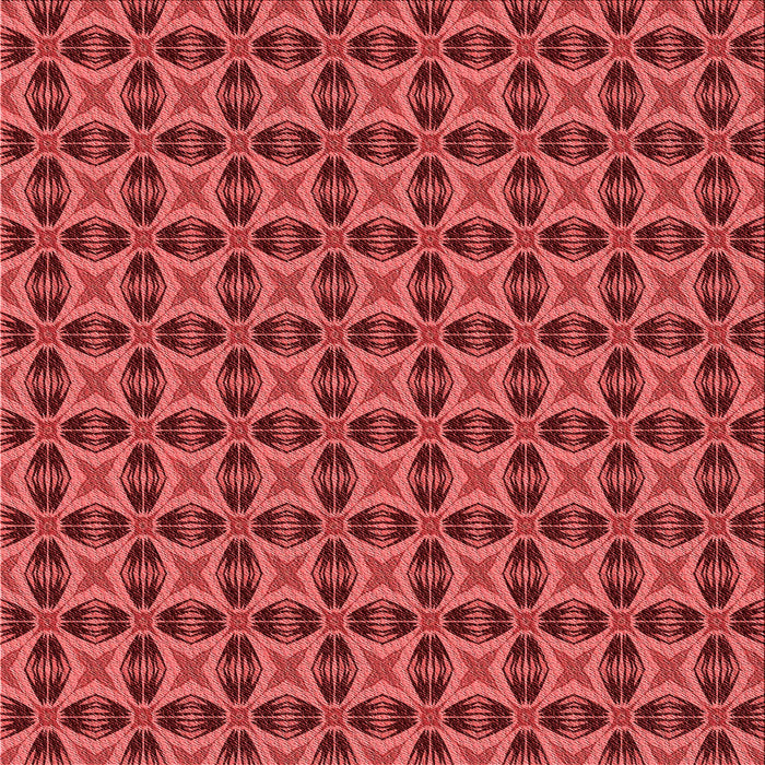 Round Patterned Red Rug, pat2888rd