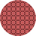 Square Patterned Red Rug, pat2888rd