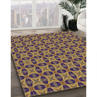 Patterned Metallic Gold Novelty Rug, pat2888