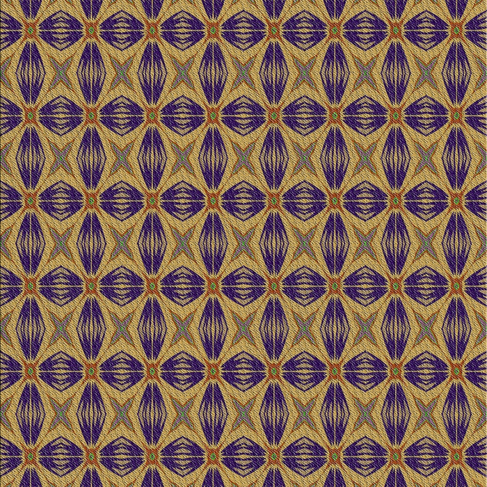 Patterned Metallic Gold Novelty Rug, pat2888