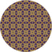 Sideview of Patterned Metallic Gold Novelty Rug, pat2888