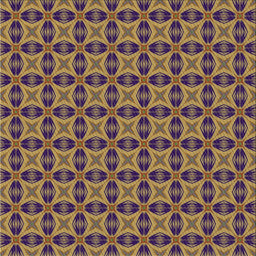 Square Patterned Metallic Gold Novelty Rug, pat2888