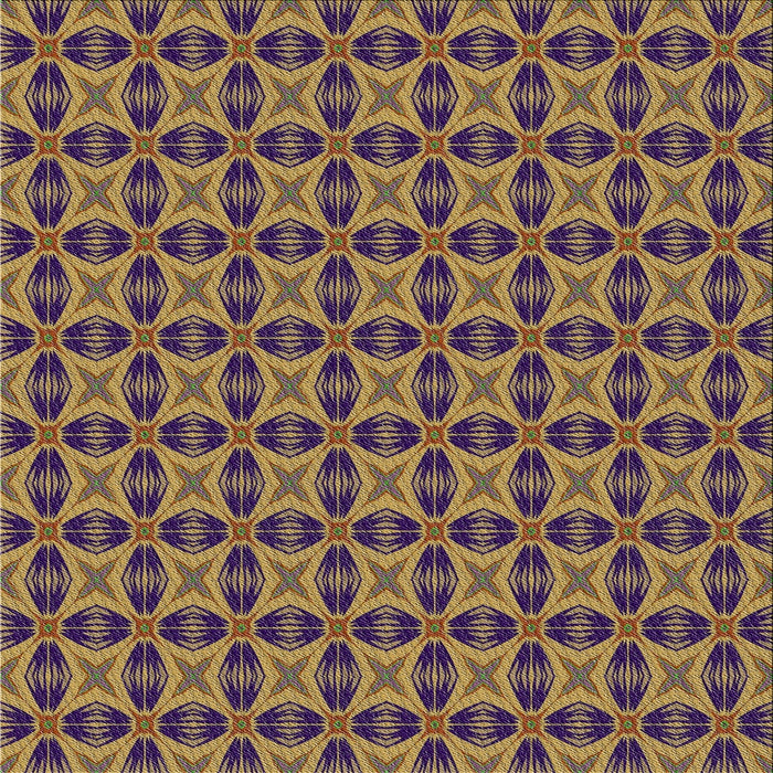 Square Patterned Metallic Gold Novelty Rug, pat2888