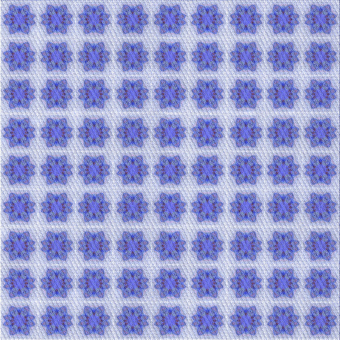 Round Patterned Blue Rug, pat2889blu