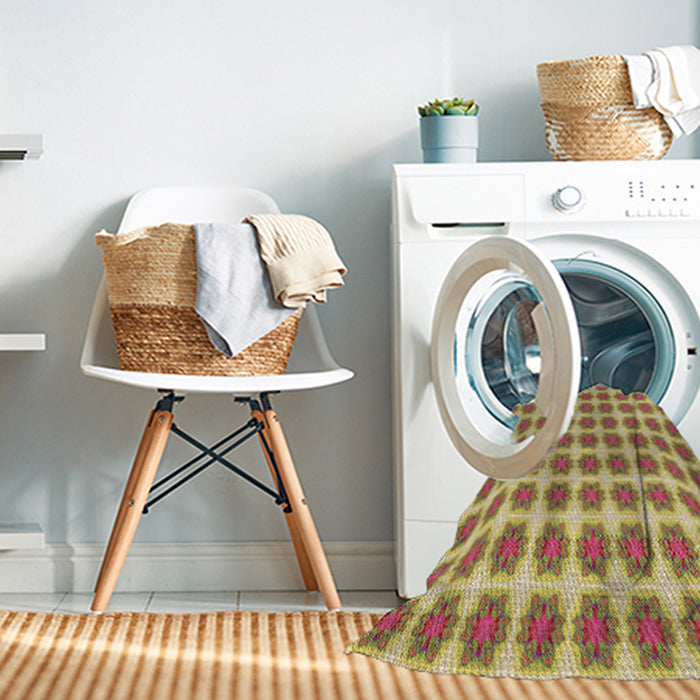 Machine Washable Transitional Chestnut Red Rug in a Washing Machine, wshpat2889brn