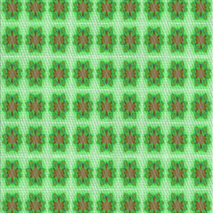 Patterned Dark Lime Green Rug, pat2889grn