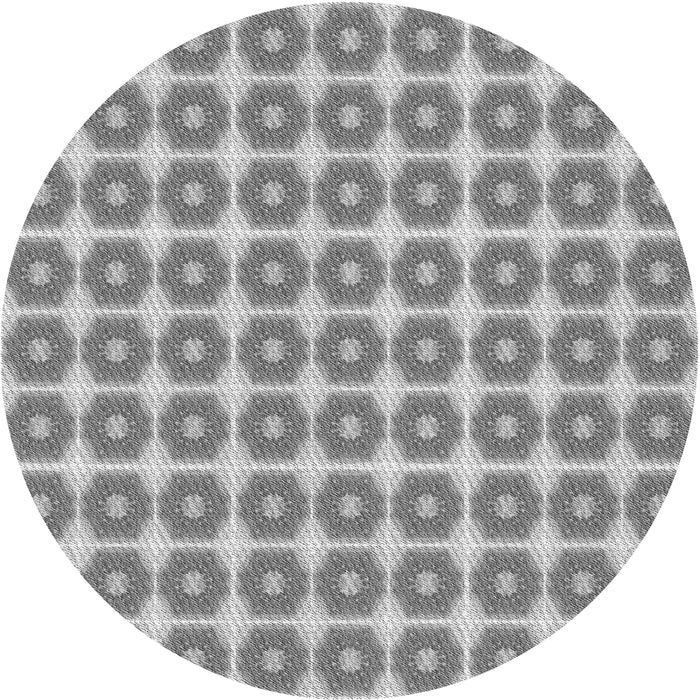 Square Patterned Silver Gray Rug, pat2889gry