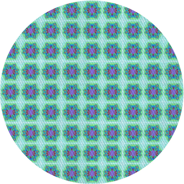 Square Patterned Steel Blue Rug, pat2889lblu