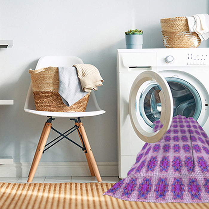Machine Washable Transitional Crimson Purple Rug in a Washing Machine, wshpat2889pur