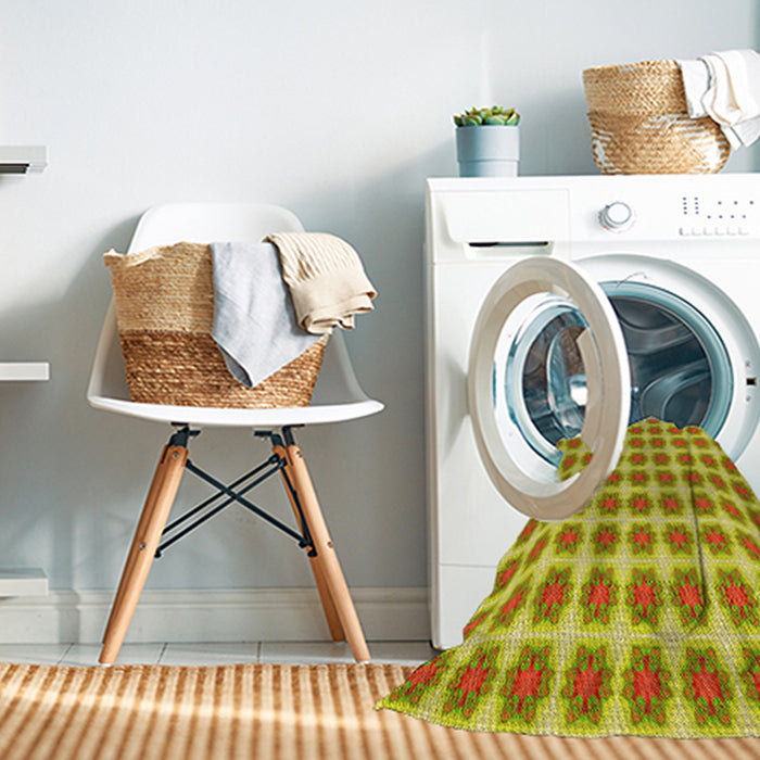 Machine Washable Transitional Sedona Brown Rug in a Washing Machine, wshpat2889yw