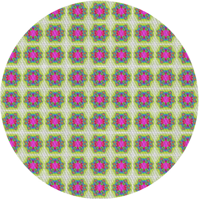 Sideview of Patterned Green Novelty Rug, pat2889