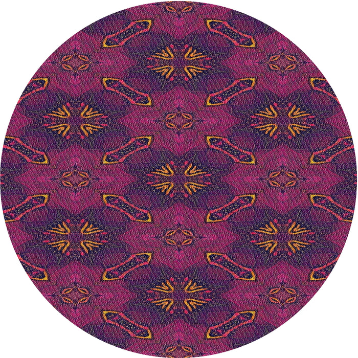 Square Machine Washable Transitional Plum Purple Rug, wshpat288