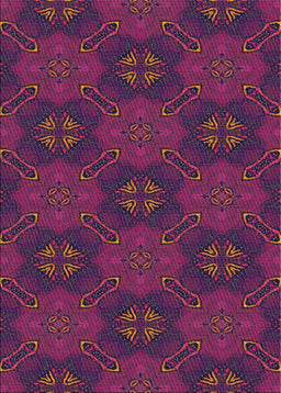 Patterned Plum Purple Novelty Rug, pat288