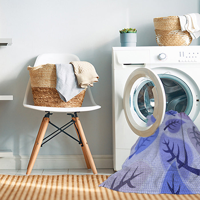 Machine Washable Transitional Blue Rug in a Washing Machine, wshpat289blu